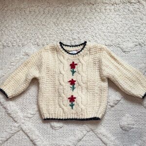 Zara Floral Cream Sweater